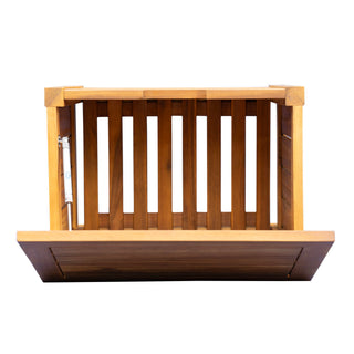 Portside - Wooden Deck Box 30 Gallons Storage Bench - Teak
