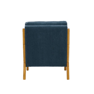 Upholstered Armchair With Back Support Pillow