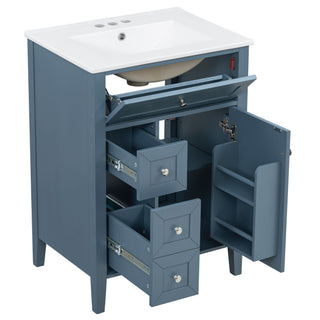 Bathroom Vanity With Sink, Soft Closing Cabinet