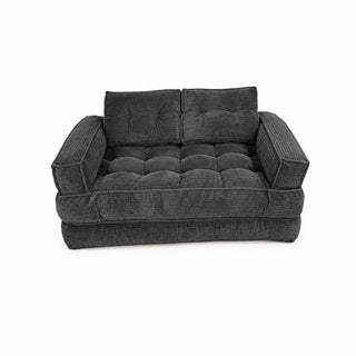 2 Seater Modular Corduroy Sofa With Chaise Lounge For Living Room