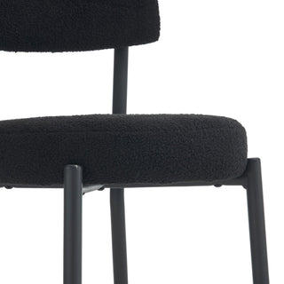 Modern Teddy Fabric Upholstered Bar Stools - Legs