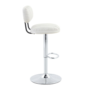 Adjustable Height Bar Stools With Footrest For Kitchen Island (Set of 2)