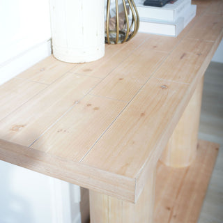 Double Cylinder Base Console Table For Living Room - Multi
