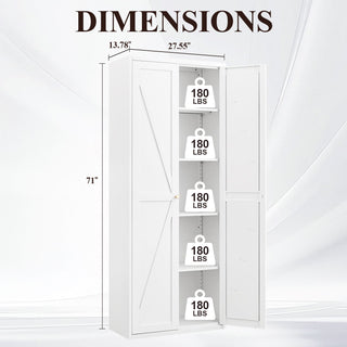 Adjustable 2 Door Storage Cabinet With Adjustable Shelves