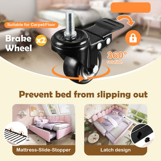 Upholstered Daybed With Pull-Out Bed