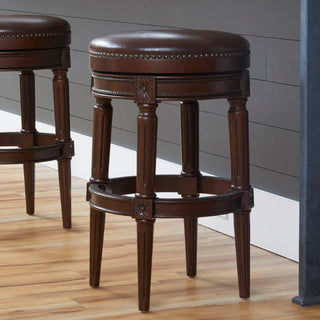 Rustic Elegance Backless Swivel Stool