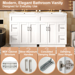 Bathroom Vanity With 2 Doors, 2 Drawers, Adjustable Shelf, Hidden Slides & Soft Close Hinges
