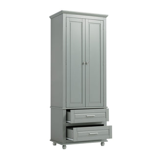 Tall Storage Cabinet With 2 Drawers For Bathroom