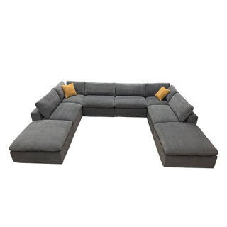 Custom Configuration Modular Sectional & Toss Pillows
