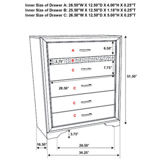 Annie - 5 Piece Bedroom Set