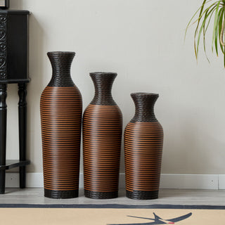 Classic And Neat Floor Vase, High Independent Flower Stand (Set of 3)