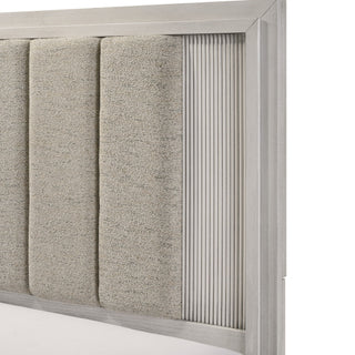 Plush Upholstered Headboard Framed Bed