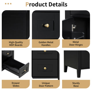 Bathroom Vanity With Sink, 3 Drawers And Adjustable Shelf