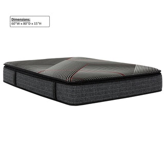 15" Euro Top Gel Memory Foam Hybrid Mattress With Pocket Coils, Cooling & Edge Support - Black - Queen