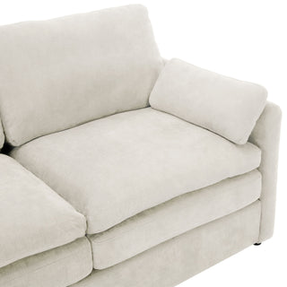 Cozy Upholstered 3 Seater Sofa With Double Cushion