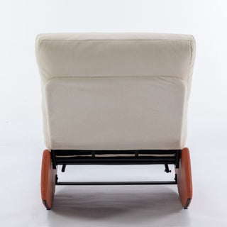 Modern Rocking Chair Recliner, Comfy Rocker Nursery Chair With Footrest, Accent Reading Chair, Upholstered Lounge Chair For Relaxing, Resting, Soft Padded Rocker For Indoor Living Room Bedroom