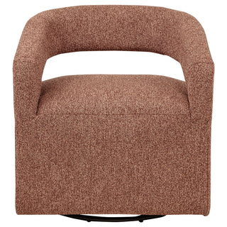 Brillia - Swivel Accent Chair - Burgundy