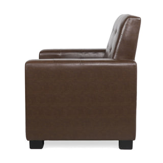 Langseth - Contemporary Tufted Pushback Recliner - Dark Brown