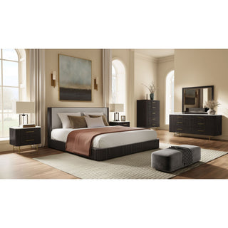 Clayten - Nightstand - Espresso / White Marble