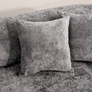 3 Seater Sofa With Built In Pet Bed Nook, Curved Design And 2 Throw Pillows