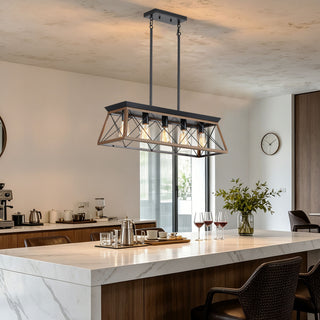 Chandelier Pendant Light For Dining Room Kitchen, 5 Light Fixture With Adjustable Height
