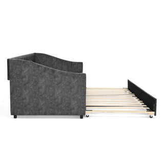 Upholstered Daybed With USB Charging & Pull Out Bed