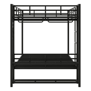Bunk Bed With Storage Shelves, Clothes Hooks, LED Light
