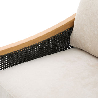 Loveseat Sofa With Armrests - Black
