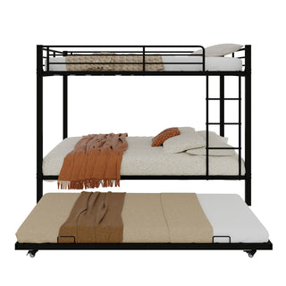 Bunk Bed For Kids, Convertible Frame With Ladders & Guardrail
