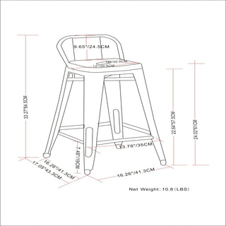Rayne - Curved Back Metal Stool (Set of 2)