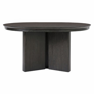 Farmhouse Oval Extendable Dining Table With Pedestal Base