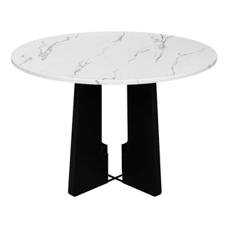 5 Piece Round Dining Table Set, Modern Dining Table And 4 Upholstered Chairs For Dining Room