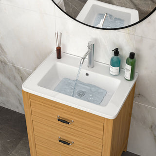 Rectangular Single Vanity Top With 1 Faucet Hole And Overflow, 28 X 19" - White