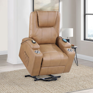 Macklin - Power Lift Massage Recliner With Heat And Dual Cupholders