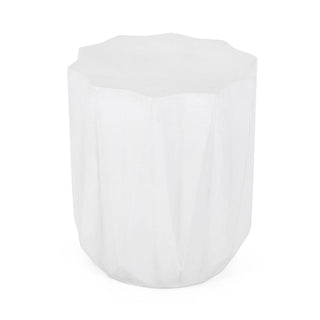 Outdoor Lightweight Concrete Side Table - Antique White