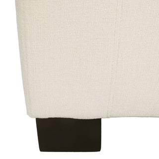 Textured Fabric Ottoman Bench With Hinged Lid