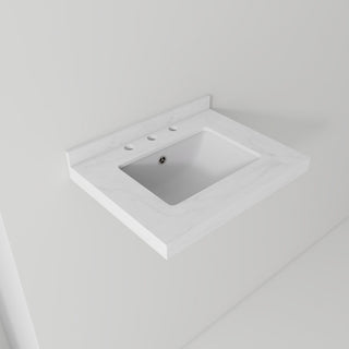 Basin Sink, Triple Faucet Holes, 2" Thick Rim, Sink Only