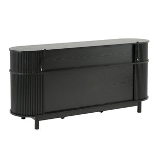 Fluted Sideboard Buffet Cabinet With Sliding Doors And Adjustable Shelves