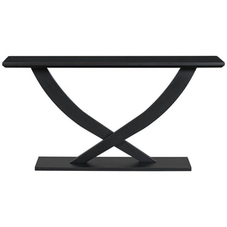 Console Table With Cross Leg Base And Reinforced Support Plate