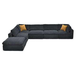 Custom Configuration Modular Sectional With Toss Pillows