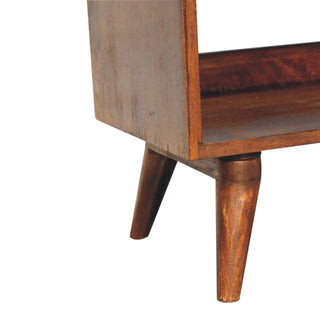 Solid Wood Bench With Upholstered Sea