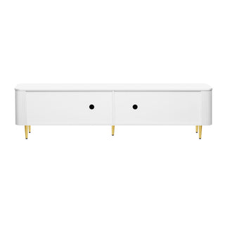 TV Stand For TVs, Media Console With 4 Spacious Cabinets For Living Room