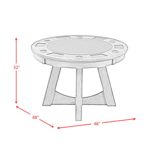Prince - Round Game Table - Gray