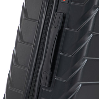 Hard Shell Luggage With Scratch Resistant Surface, 4 Wheels, Combination Lock & Side Hooks