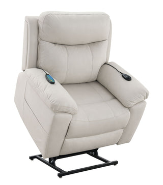 Chriki - Polished Power Motion Recliner With Lift Heating Massage Chair