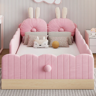 Platform Bed With Animal Pillows And Storage Bags