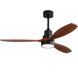 Ceiling Fan With Reversible DC Motor, LED Light, Solid Blades, Remote Control