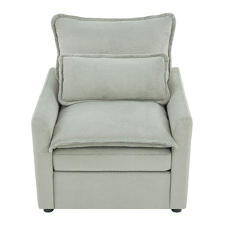 Modern Single Seat Accent Chair With Side Storage Pockets