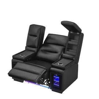 Sinai - Power Recliner With Dual Adjustment - Black
