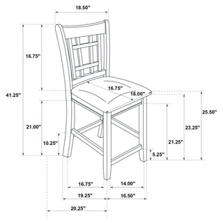 Lattice Back Counter Height Stools (Set of 2)